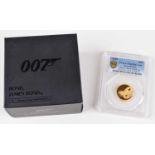 2020 Royal Mint, UK Quarter-Ounce Gold Proof Coin, James Bond I.