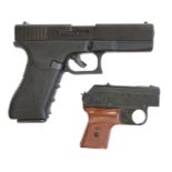 BBM Glock design 8mm blank firing pistol and a Kimar starting pistol LICENCE REQUIRED
