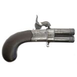 Percussion double barrel pistol by Gamieson