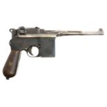 Deactivated Mauser 7.63 Schnellfeuer machine pistol.