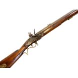 Flintlock Indian 20th century 'Baker Rifle' reproduction .625 smooth bored shotgun,