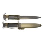 Two bayonets and scabbards