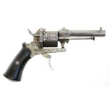 Belgian 7mm pinfire revolver