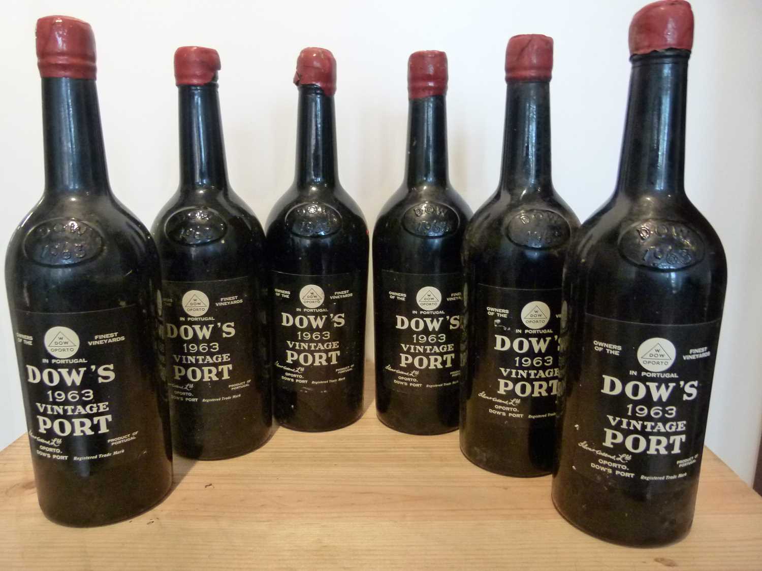 6 Bottles Dow’s Vintage Port 1963