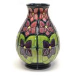Moorcroft Violet pattern vase