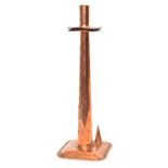 South African Arts and Crafts style copper candlestick