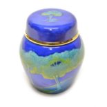 Moorcroft Enamel ginger jar decorated in Moonlit Blue