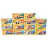 14 Lesney Matchbox Superfast boxed cars and vehicles