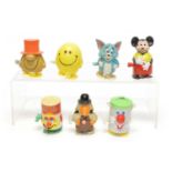 7 plastic wind up toys