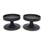 Pair of Robert Welch cast iron candle holders