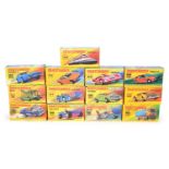 13 Lesney Matchbox Superfast boxed cars and vehicles