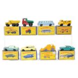 8 Lesney Matchbox Series boxed cars and vehicles
