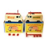 2 Lesney Matchbox Regular Wheels boxed 62b Commer TV Service Vans