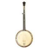 J E Dallas five string banjo with case