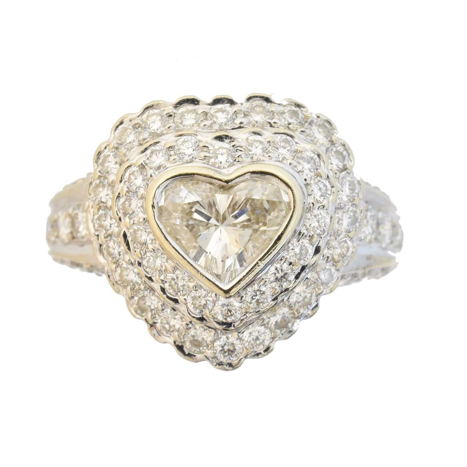 A diamond cluster ring,