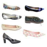 A large selection of designer shoes,