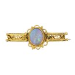 An opal brooch,