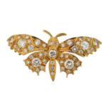 An 18ct gold diamond butterfly brooch,