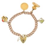 A 9ct gold charm bracelet,