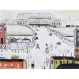 John Goodlad (British 20th/21st century) "Station Approach" after L.S. Lowry