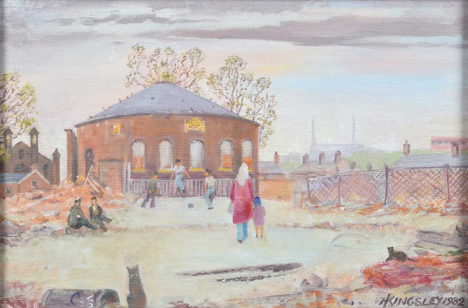 Harry Kingsley (British 1914-1998) "The Roundhouse, Ancoats" and another rural scene