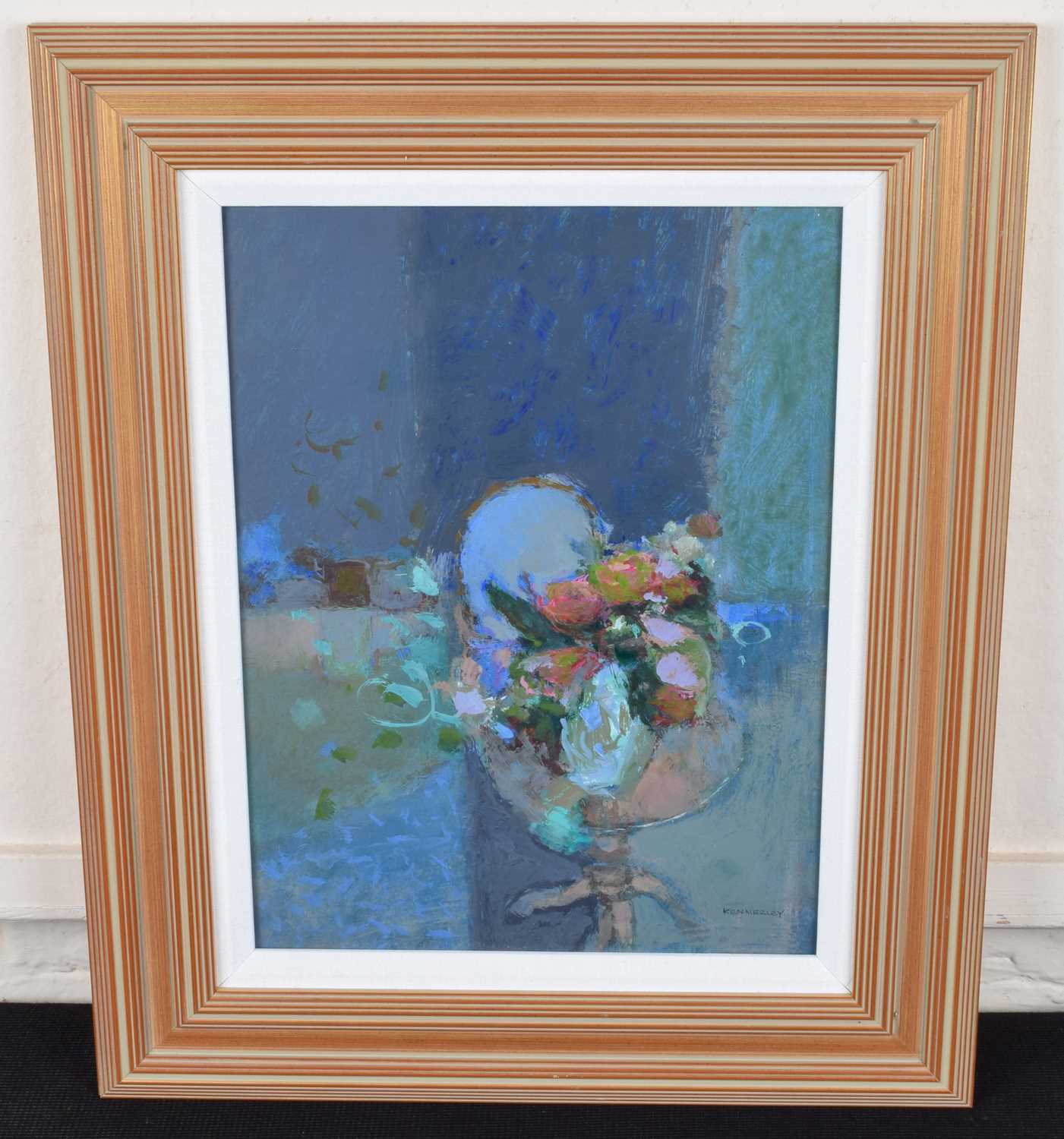 George Kennerley (British 1908-2009) Still life with vase of flowers on a table - Image 2 of 2