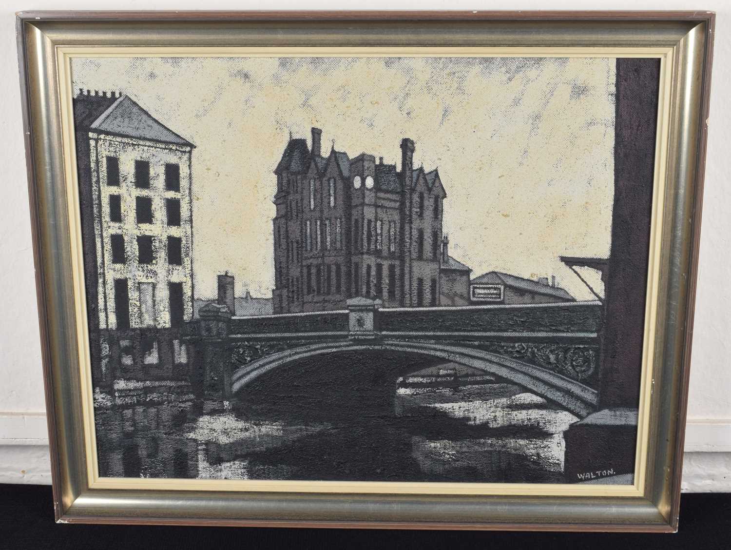 Stuart Walton (British 1933-) "Leeds Bridge over the River Aire" - Image 2 of 2