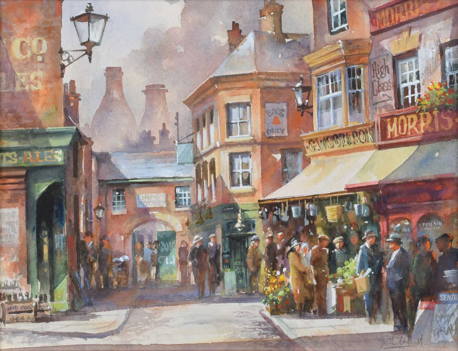 Jim Mitchell (British 20th/21st century) "A Potteries Street Scene circa 1950's No. 4"