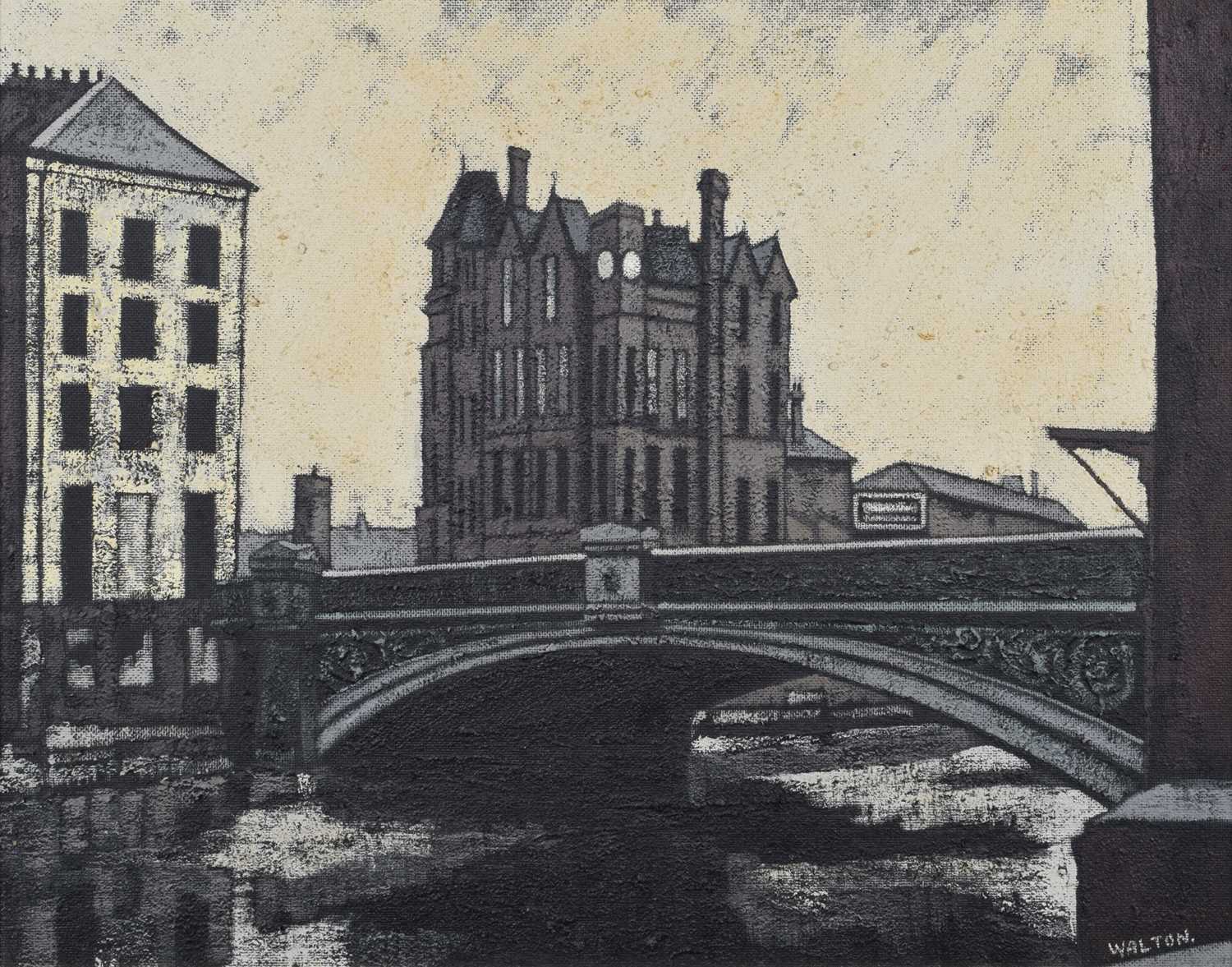 Stuart Walton (British 1933-) "Leeds Bridge over the River Aire"