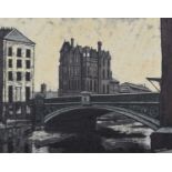 Stuart Walton (British 1933-) "Leeds Bridge over the River Aire"