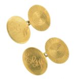 A pair of 18ct gold cufflinks by Cropp & Farr,