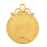 A George III guinea pendant,
