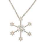 An 18ct gold diamond pendant by Cropp & Farr,