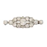 An Art Deco diamond brooch,