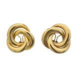 A pair of 9ct gold earrings,