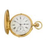 A late Victorian 18ct gold hunter pocket watch by Gabriel, London,