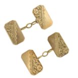 A pair of 9ct gold cufflinks,