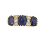 A sapphire and diamond dress ring,