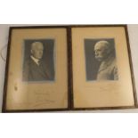 Edward Elgar, a black and white photograph, signed to the mount and dated 1929, with pencil