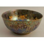 A Wedgwood Imperial Fairyland lustre bowl, designed by Daisy Makeig-Jones, decorated with the