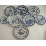 A quantity of 18th and 19th century Chinese porcelain, to include three soup dishes, three plates,