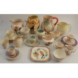 A collection of 20th century ceramics, to include cups, saucers, jugs etc, with stamps for Susie