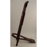 A Victorian mahogany country house folding boot jack