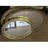 Three gilt frame mirrors