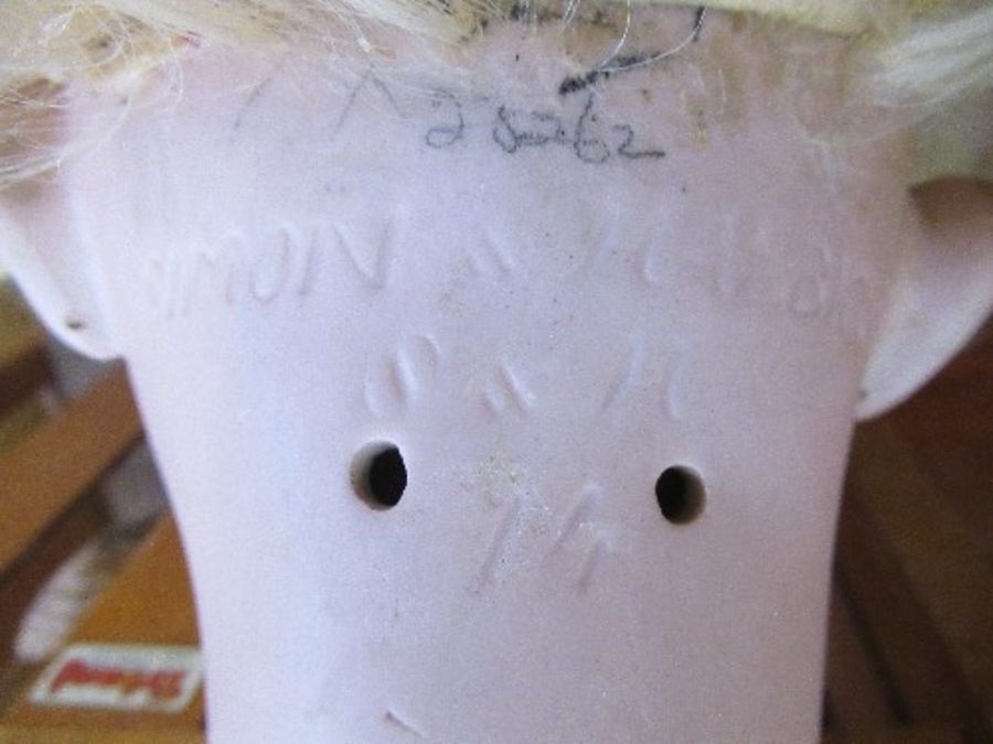 A jointed doll, marked Simon Halbig, af, together with a Triang doll's cot - Image 3 of 4