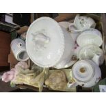 A collection of sundries, to include Royal Worcester, resin models, etc.