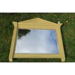 A Georgian design mirror with bevelled plate, 27ins x 17ins