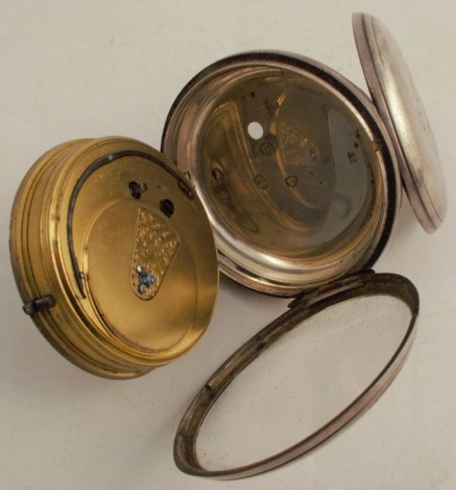 Anonymous, a silver open faced key wound pocket watch, London 1855, diameter approx 5cm - Image 4 of 5