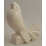 An Adnet pottery model, of a fan tailed dove, in white, height 8.5ins - Some crazing but no chips,