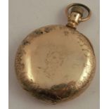 An American gilt metal hunter pocket watch, the dial signed 'US Watch Co - Waltham', diameter approx